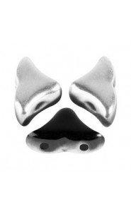 Les perles par Puca® Hélios beads Jet silver 23980/27001
